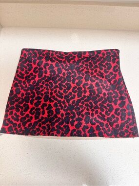 Princess Polly Red and Black Leopard Mini Skirt